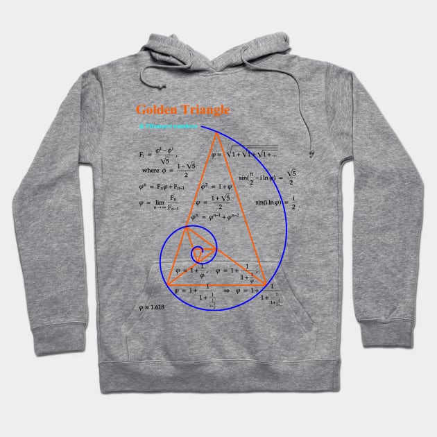 Golden Triangle & Fibonacci Numbers Hoodie by Mathimage